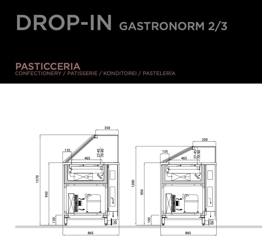 Technische Zeichnung Drop-in Gastronorm