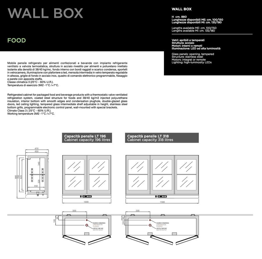 Technische Zeichnung Wall Box & Ice Box